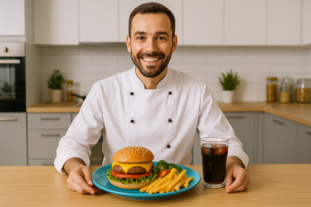 Chef-Marketing-Digital-Profissionais-Alimentacao Chef apresentando prato gourmet - Marketing Digital para Profissionais de Alimentação elevando negócios